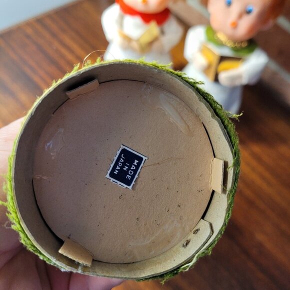 Vintage Christmas Choir Carolers Pixie Rubber Face Felt MCM Made in Japan Rare - Picture 4 of 4